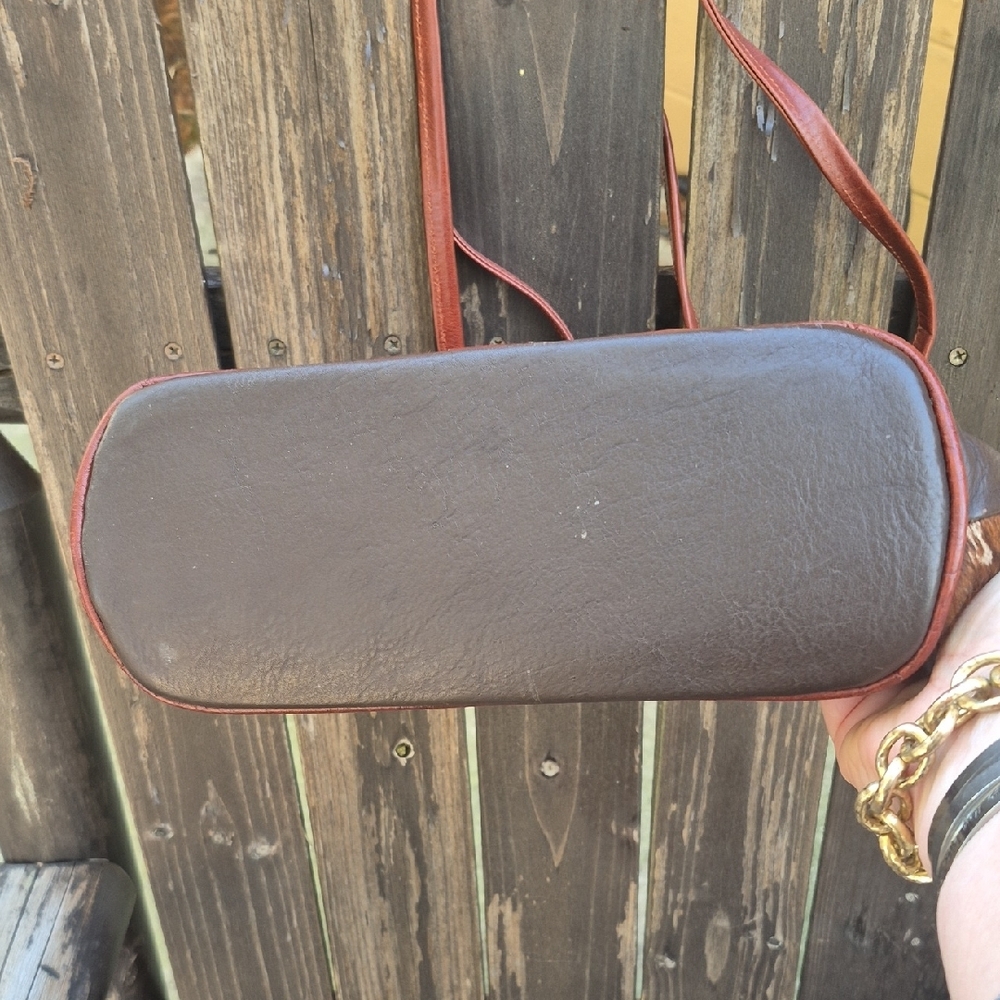 American West Rich Brown Leather and Fur Shoulder Bag - Picture 7 of 12